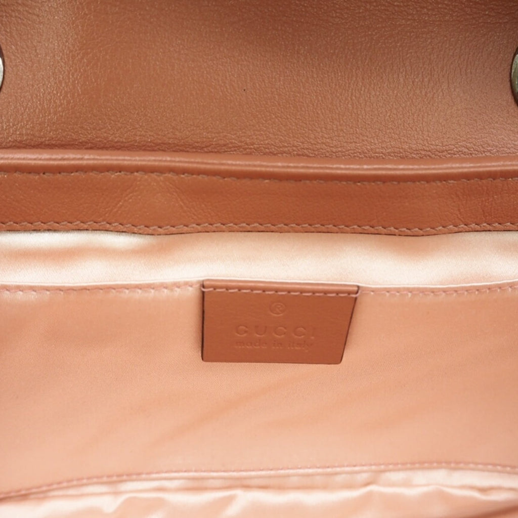 Gucci Pink Leather Spangles Shoulder Bag (Pre-Owned)