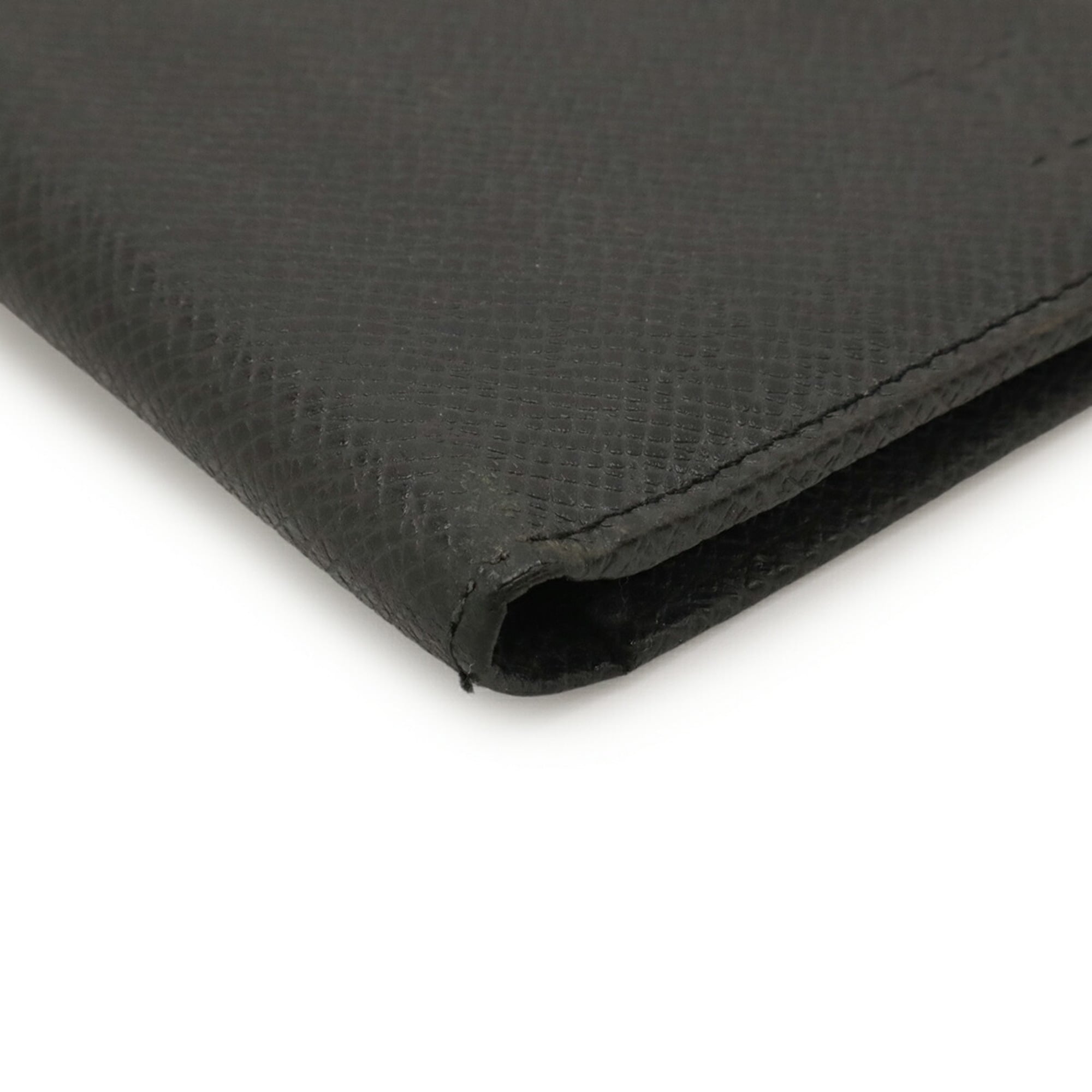 Louis Vuitton Ardoise Black Taiga Leather Leather Long Wallet