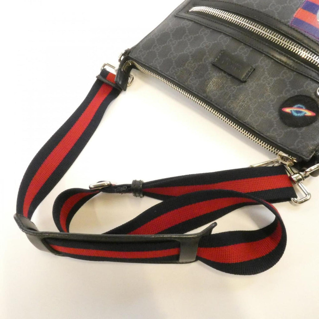 Gucci Black Gray Multi-Color Gg Supreme Canvas Shoulder Bag (Pre-Owned)