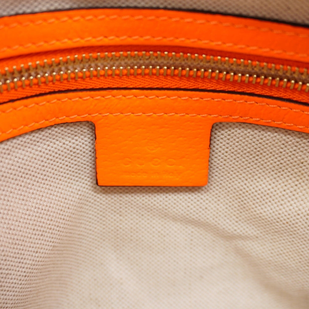 Gucci Multi-Color Orange Canvas Shoulder Bag (Pre-Owned)