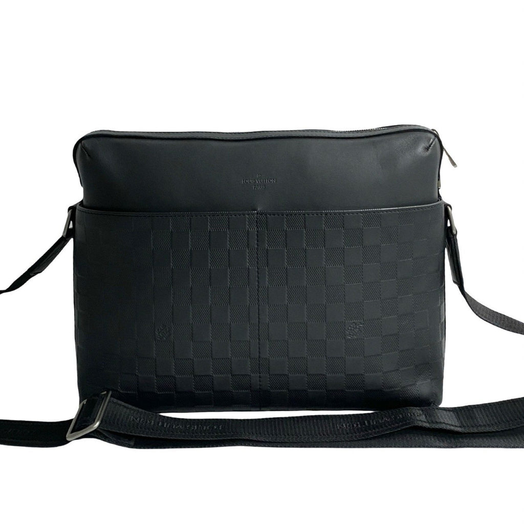 Louis Vuitton Black Leather Shoulder Bag
