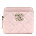 Chanel Light Pink Grained Calfskin Coin Purse/Coin Case