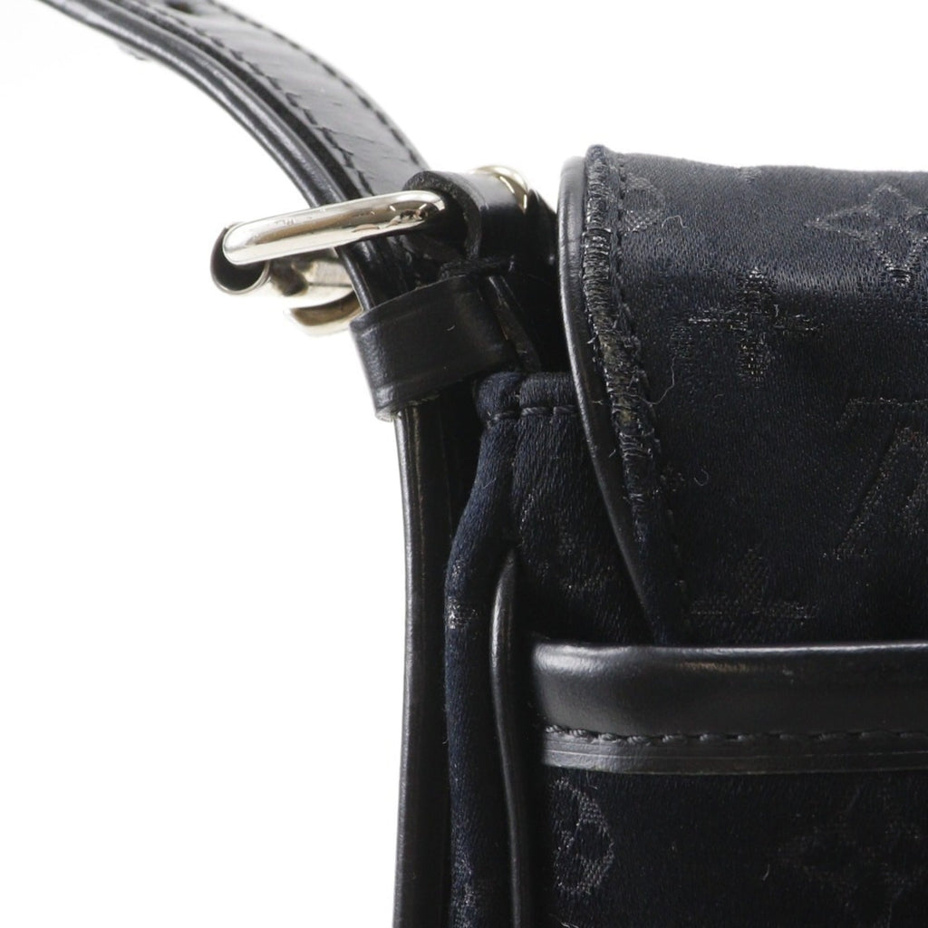Louis Vuitton Black Monogram Satin Monogram Vernis Leather Shoulder Bag