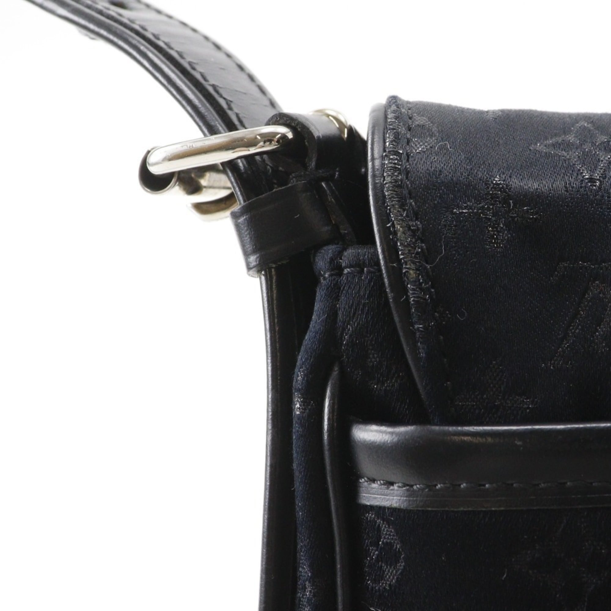Louis Vuitton Black Monogram Satin Monogram Vernis Leather Shoulder Bag