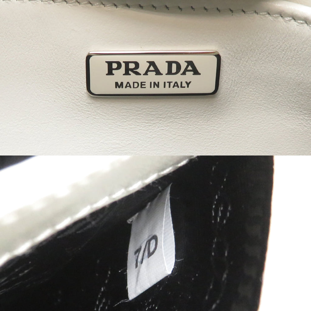 Prada White Leather Shoulder Bag
