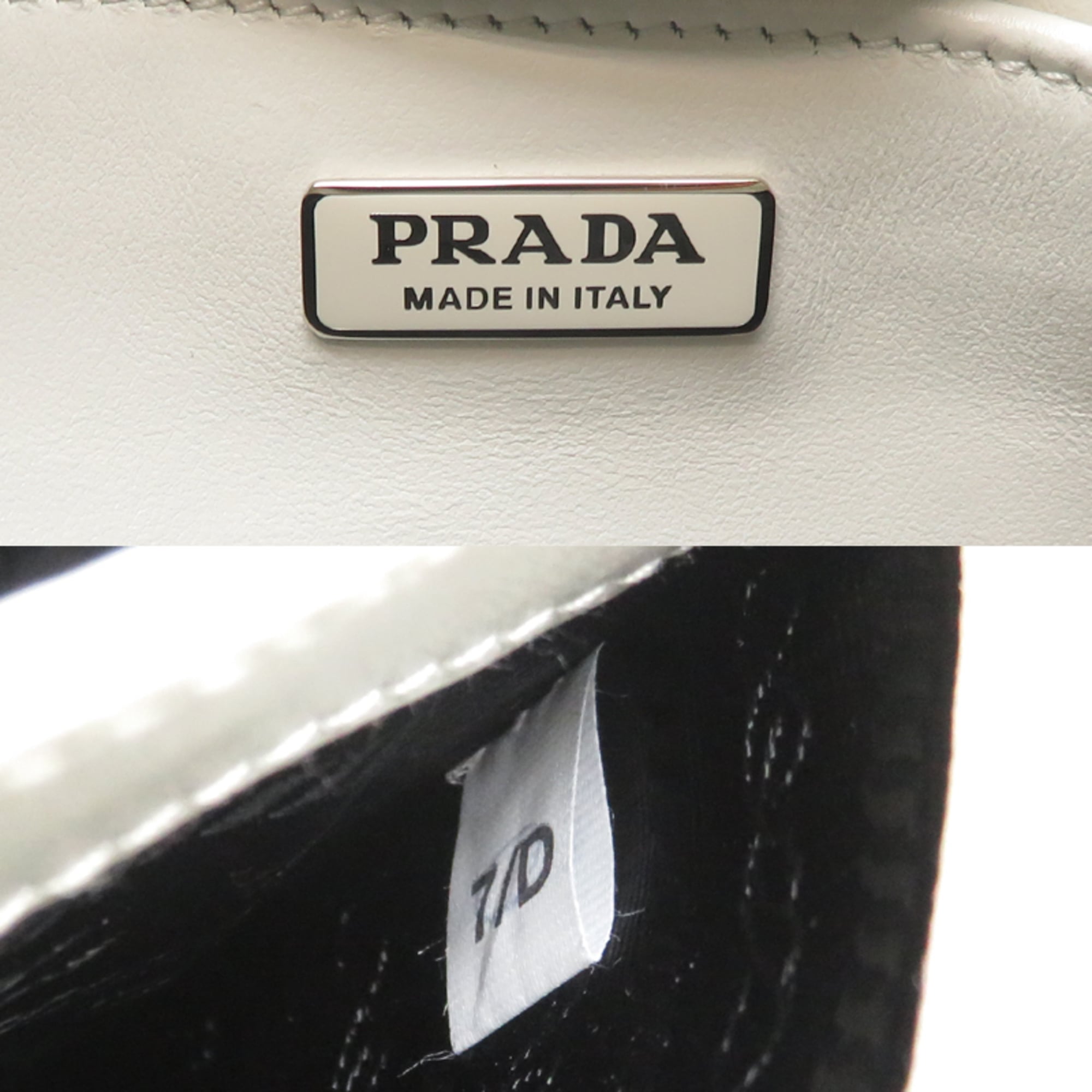 Prada White Leather Shoulder Bag