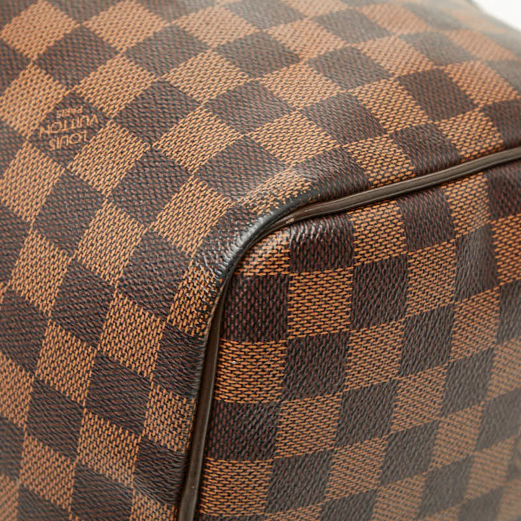 Louis Vuitton Damier Brown Damier Canvas Ebene Damier Canvas Boston Bag Handbag