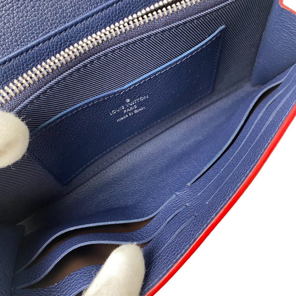 Louis Vuitton Navy Leather Long Wallet