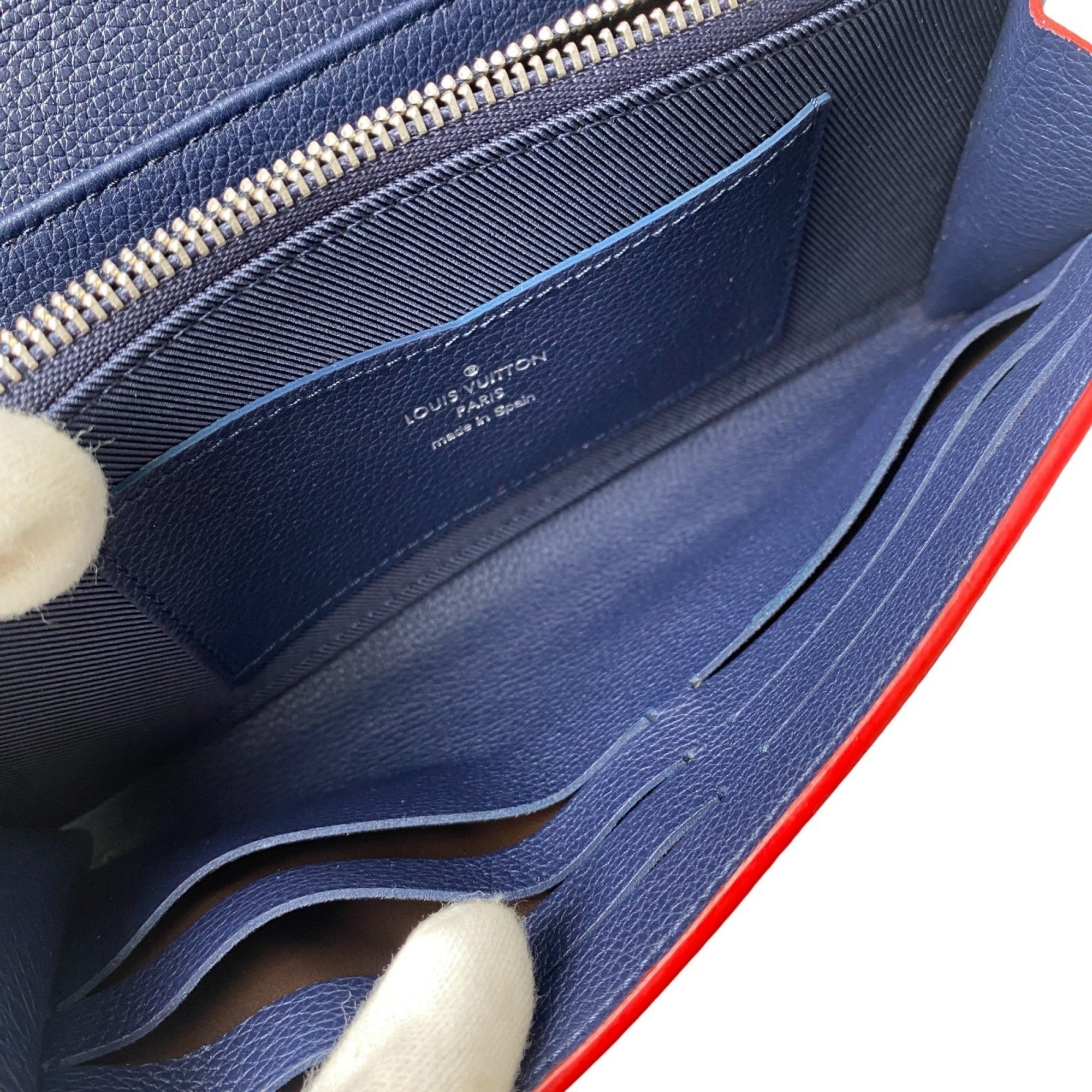 Louis Vuitton Navy Leather Long Wallet