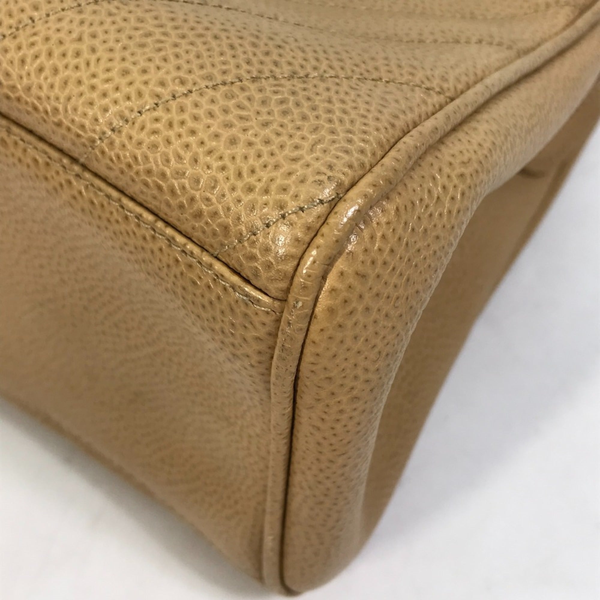 Chanel Beige Leather Handbag