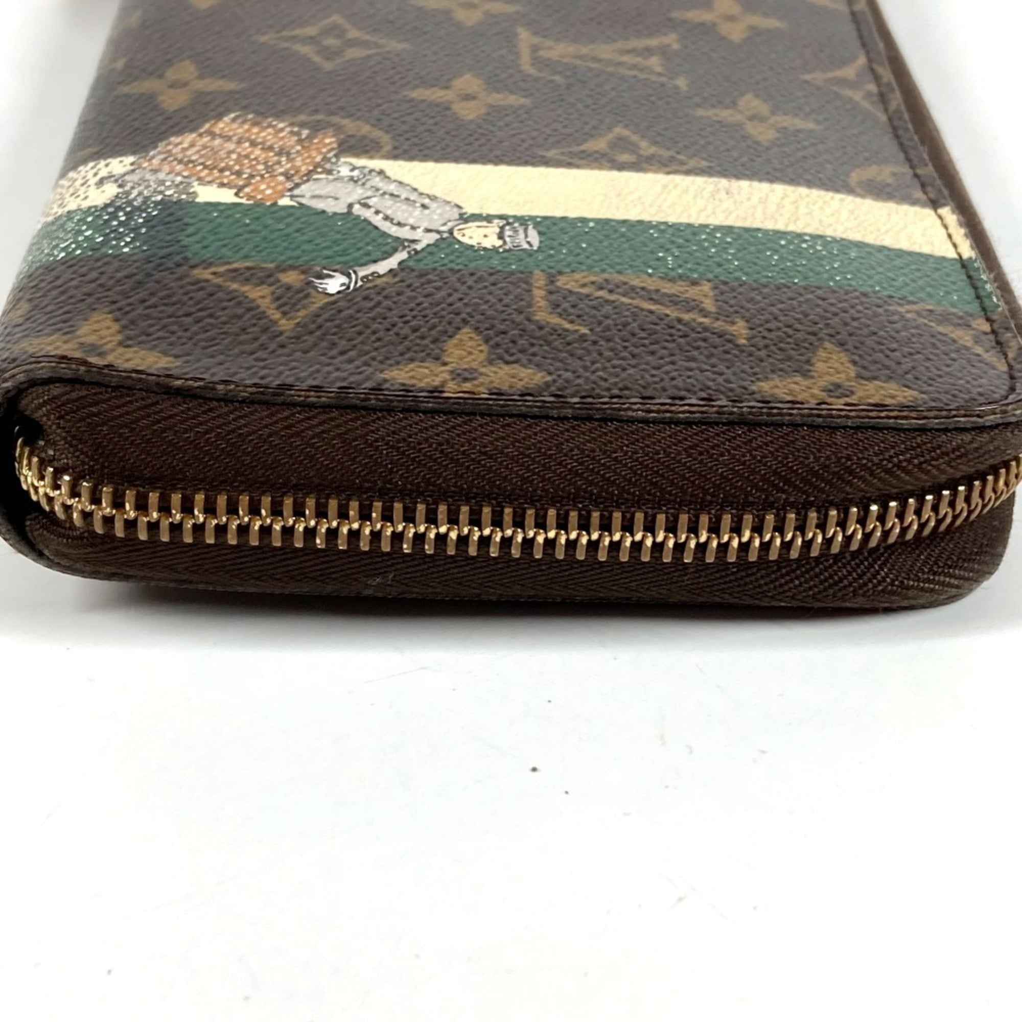 Louis Vuitton Brown Green Monogram Long Wallet