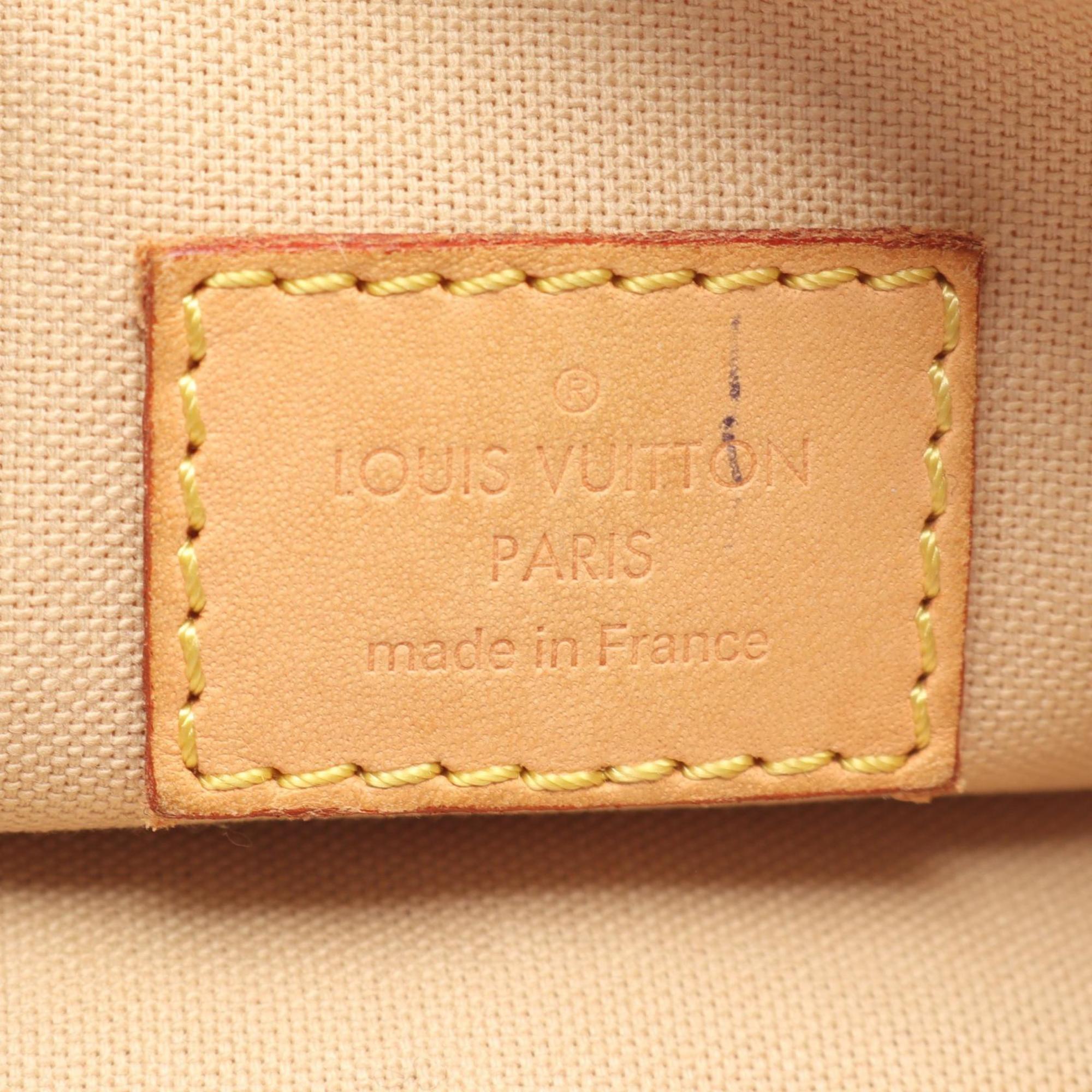 Louis Vuitton White Coated Canvas Leather Shoulder Bag