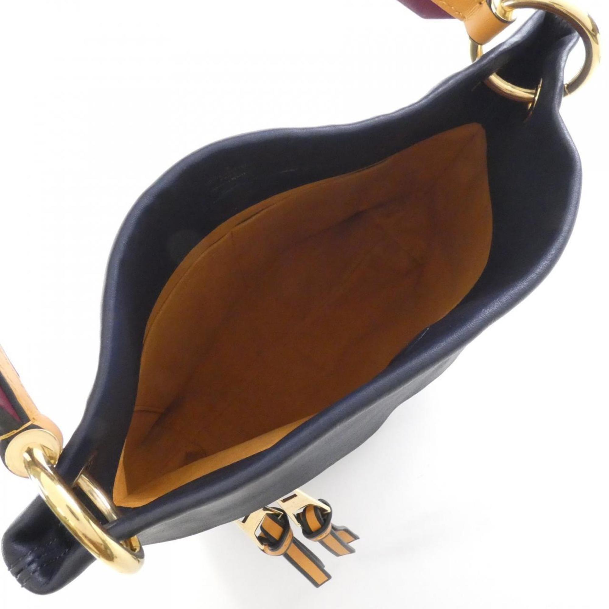 Louis Vuitton Marron Coated Canvas Leather Shoulder Bag
