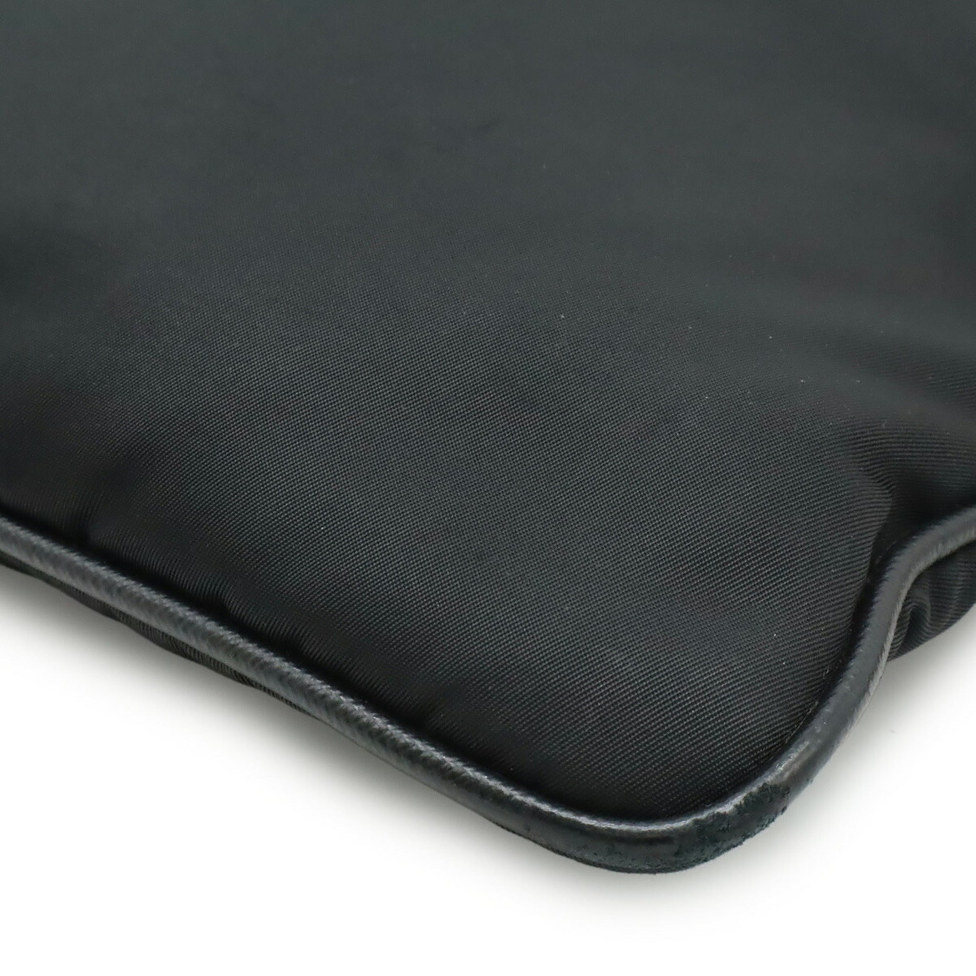 Prada Black Nero Nylon Leather Shoulder Bag