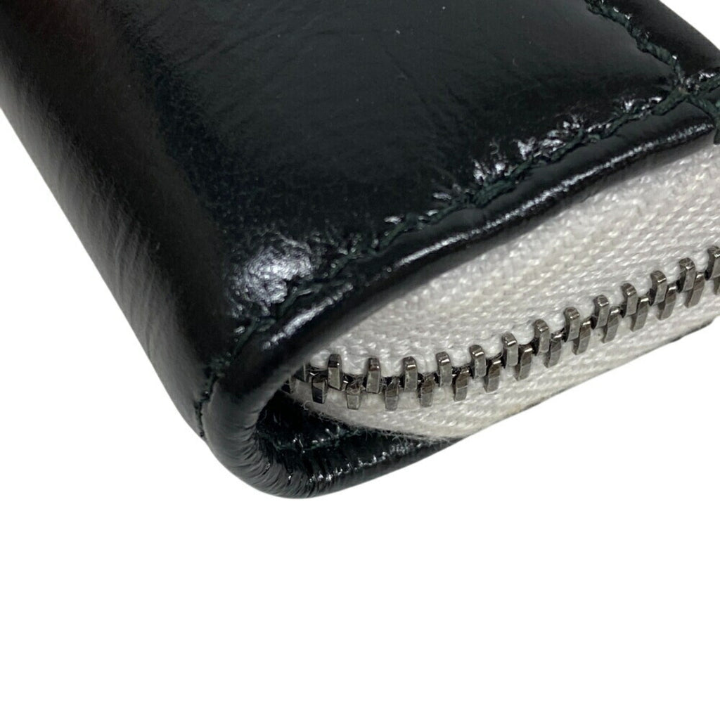 Chanel Black White Leather Coin Purse/Coin Case