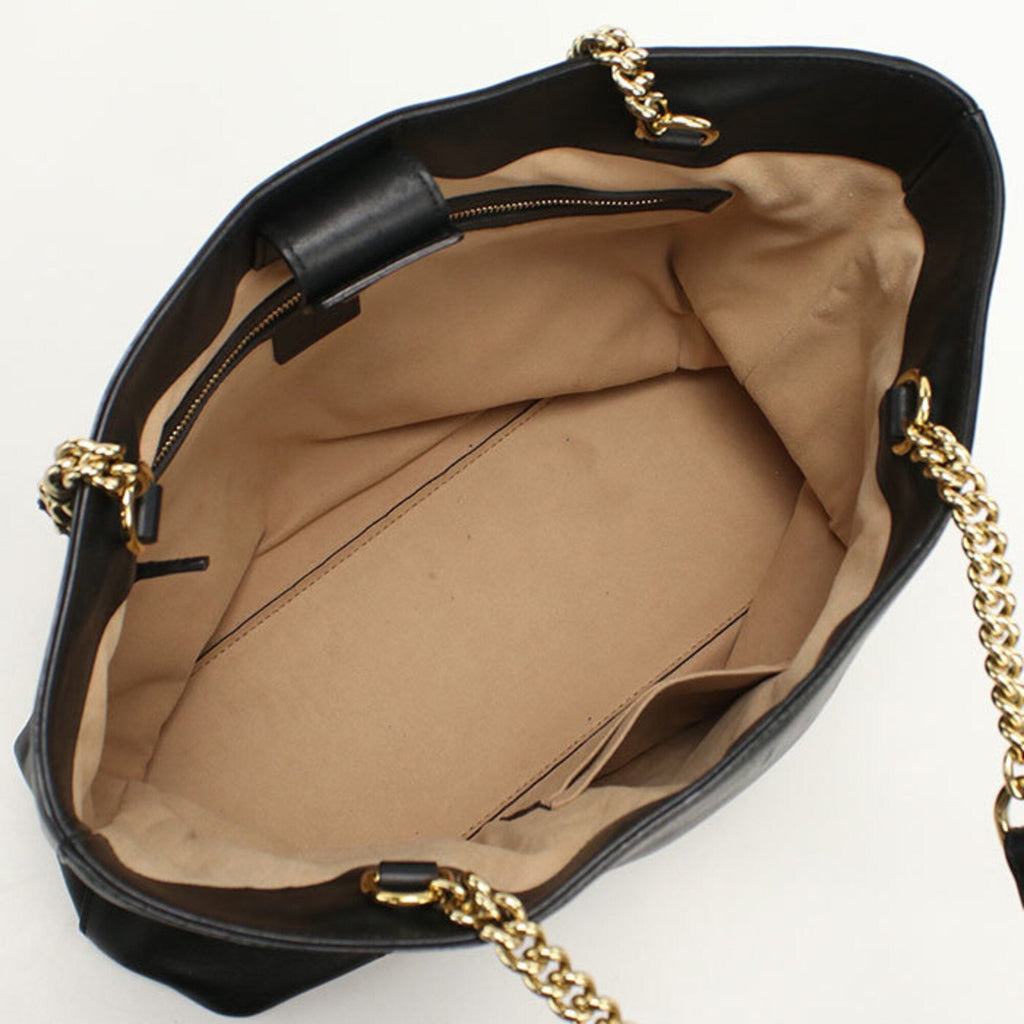 Gucci Black Leather Tote Bag (Pre-Owned)