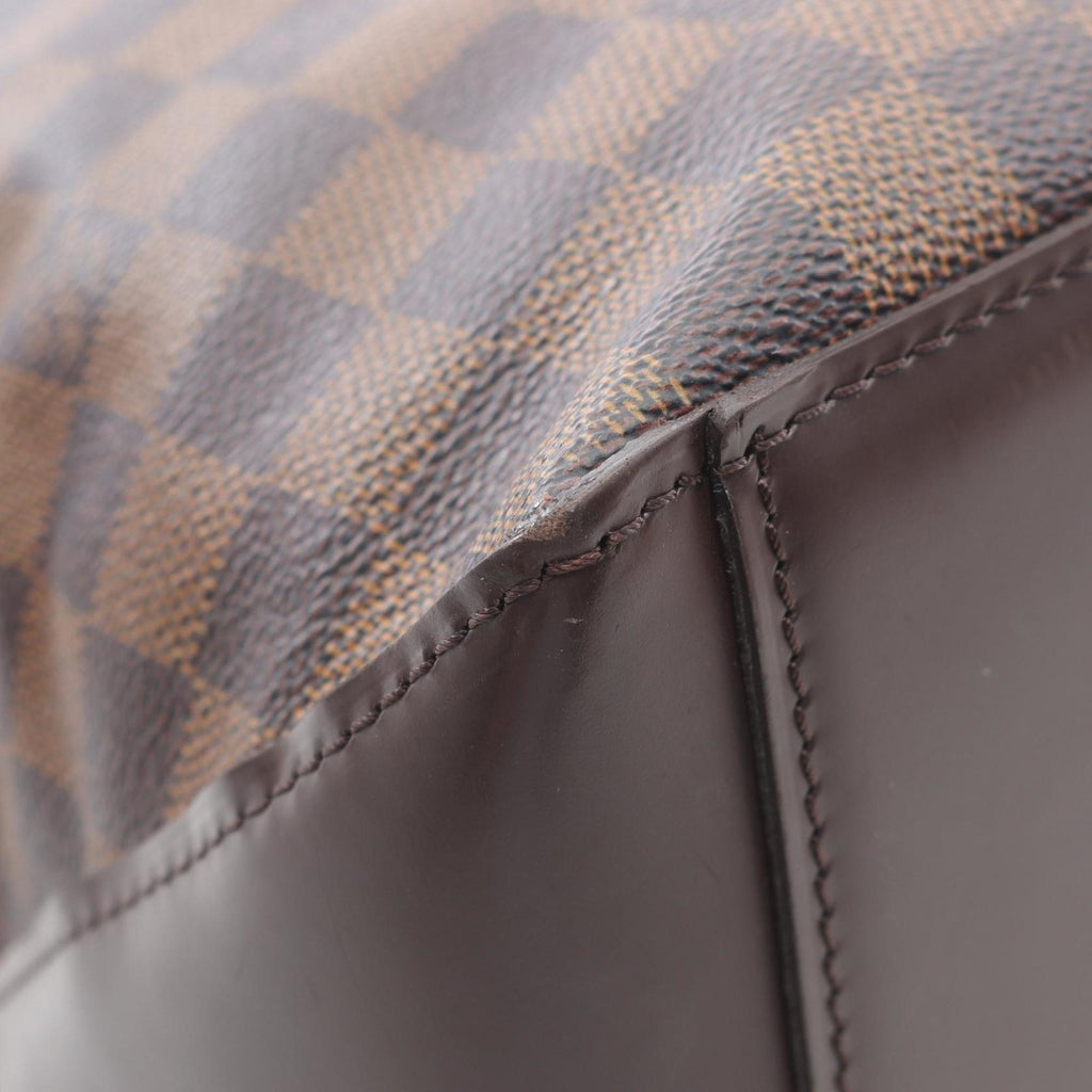 Louis Vuitton Brown Coated Canvas Leather Tote Bag