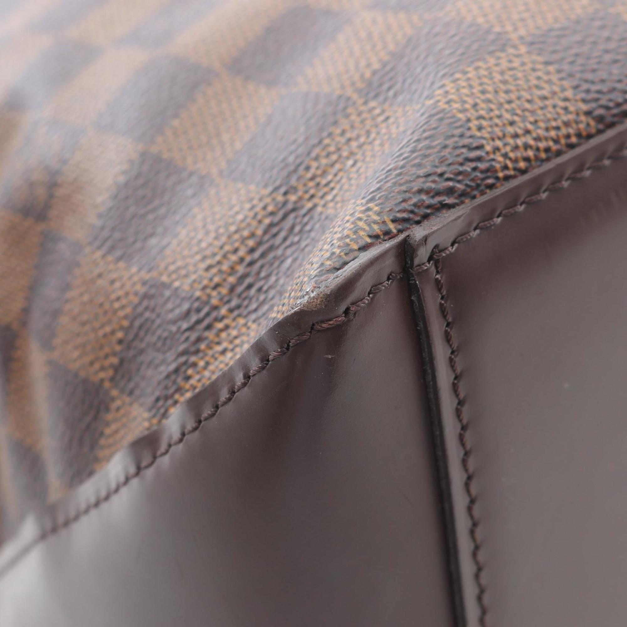 Louis Vuitton Brown Coated Canvas Leather Tote Bag