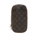 Louis Vuitton Marron Coated Canvas Pochette Shoulder Bag