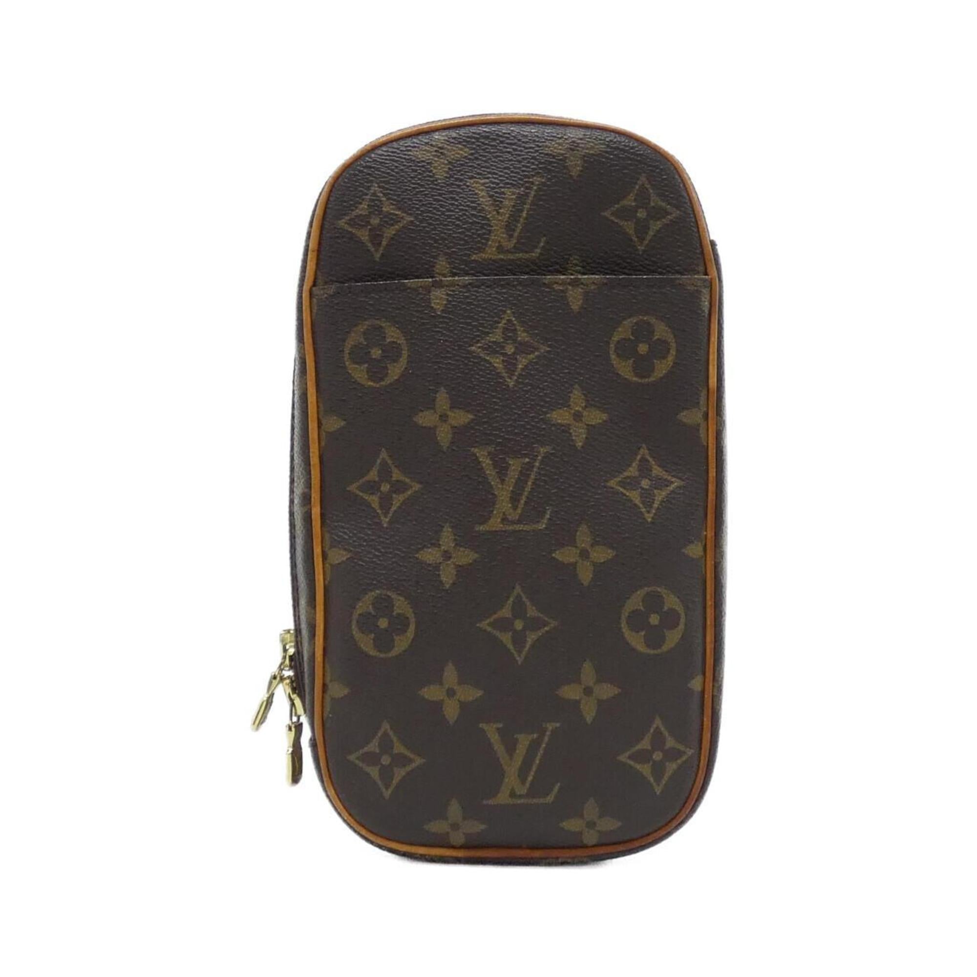 Louis Vuitton Marron Coated Canvas Pochette Shoulder Bag