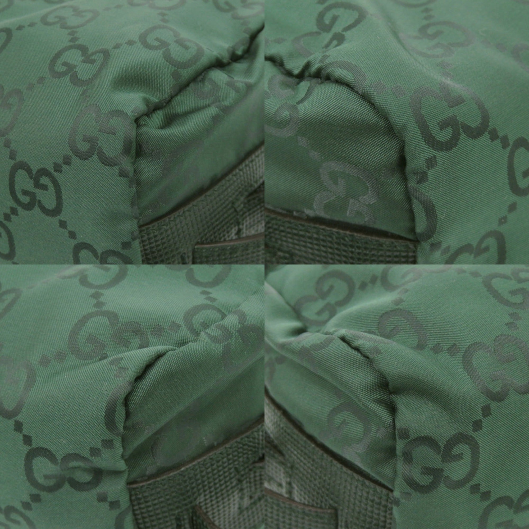 Gucci Green Nylon Handbag Pouch (Pre-Owned)