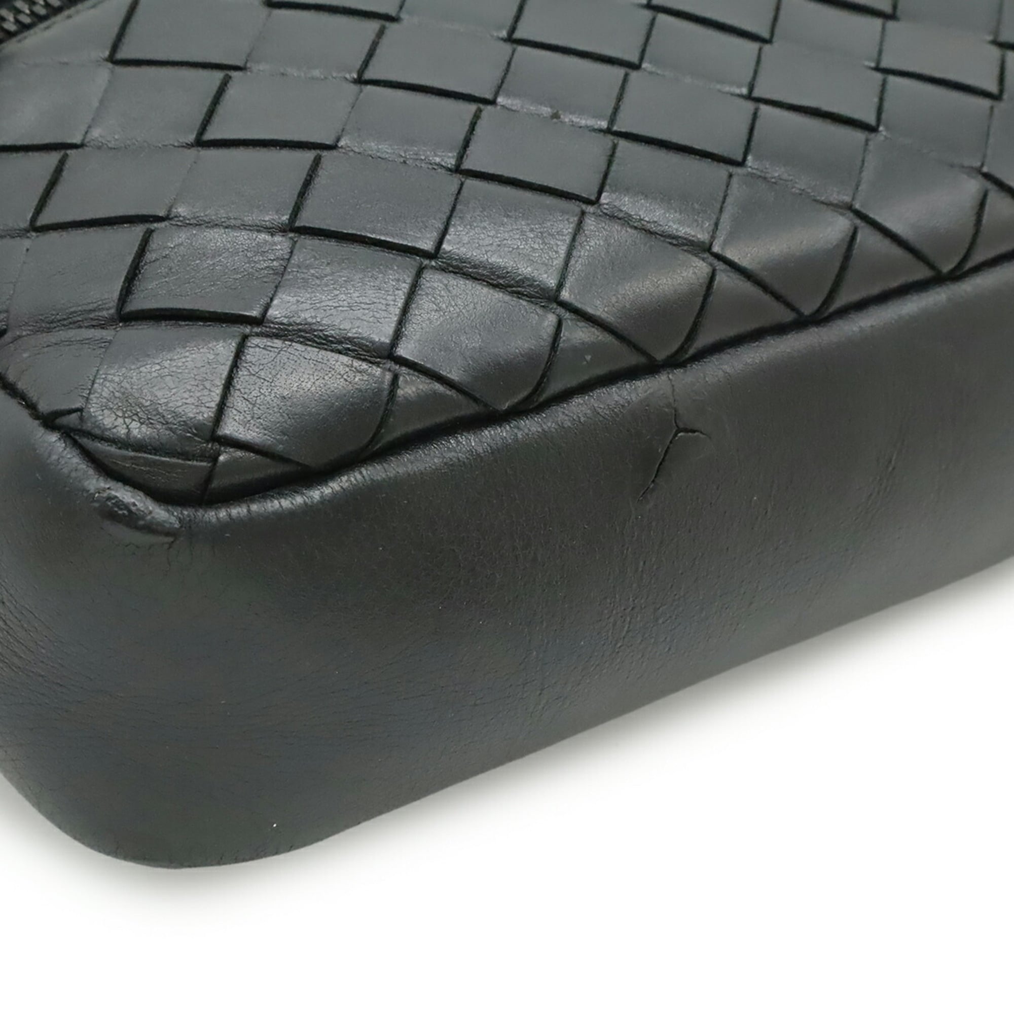 Bottega Veneta Black Leather Sling Bag