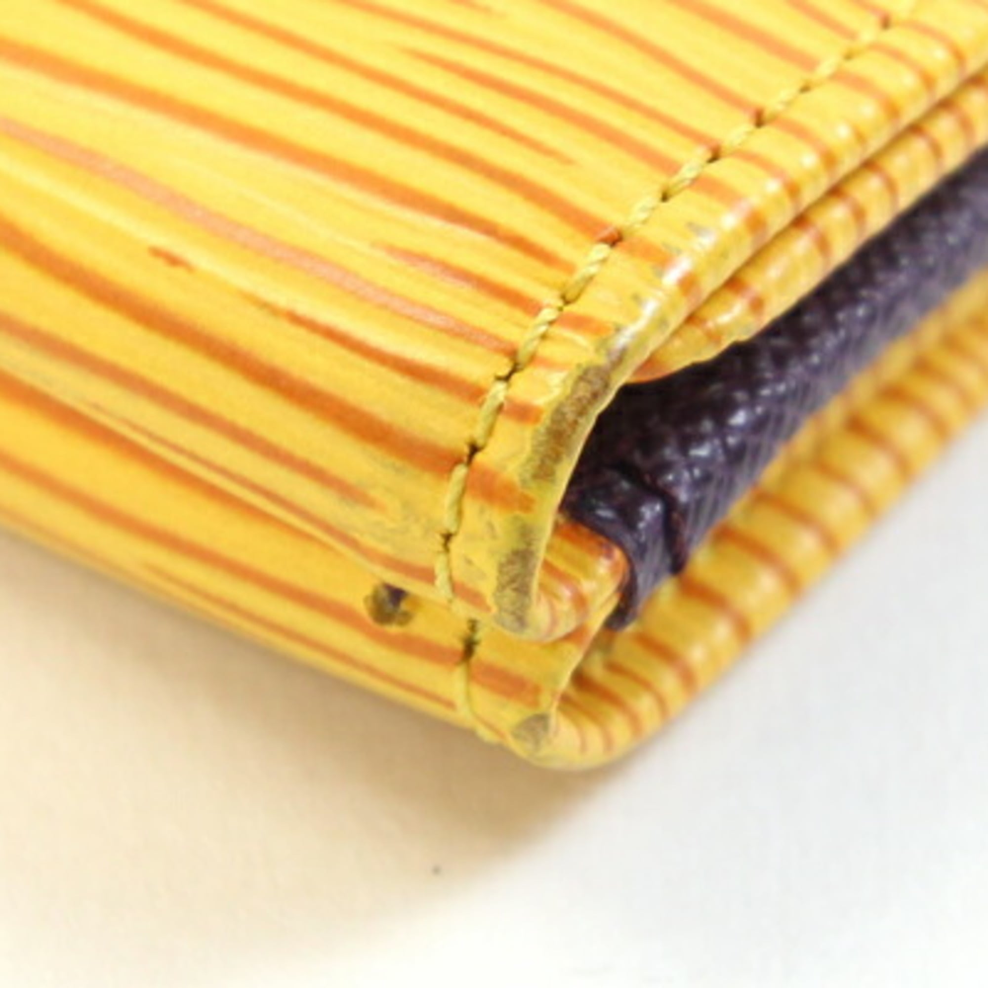 Louis Vuitton Epi Yellow Epi Leather Wallet (Tri-Fold)