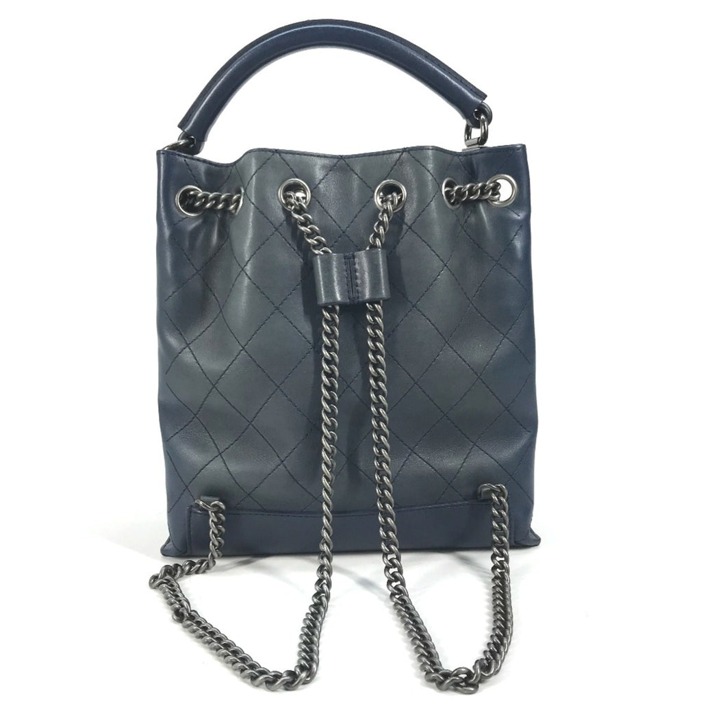 Chanel Blue Leather Shoulder Bag