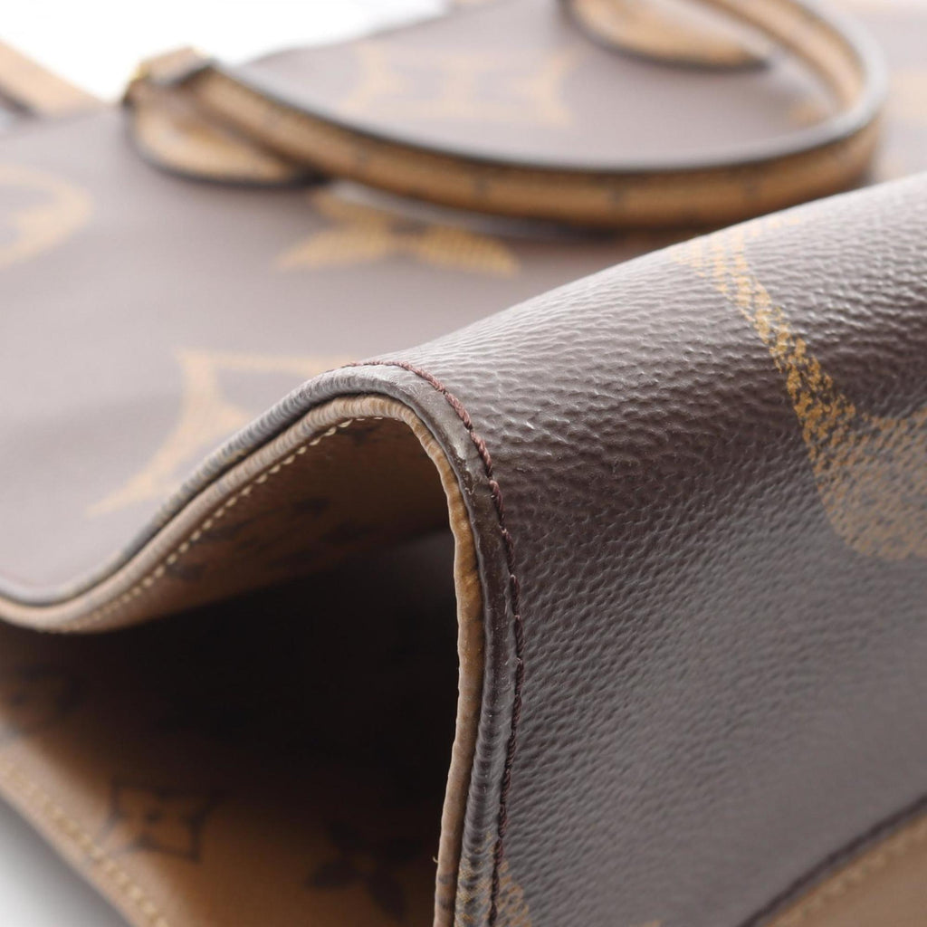 Louis Vuitton Beige Brown Coated Canvas Tote Bag