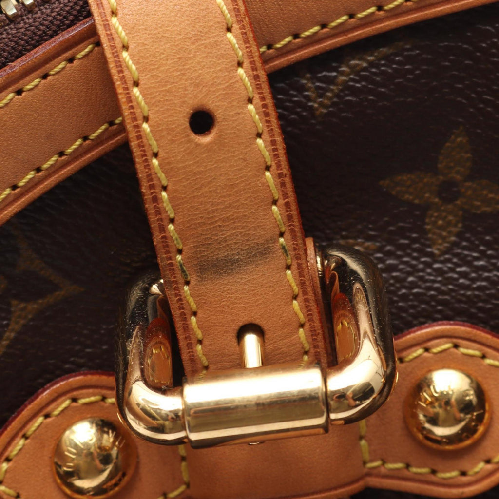 Louis Vuitton Brown Coated Canvas Leather Handbag