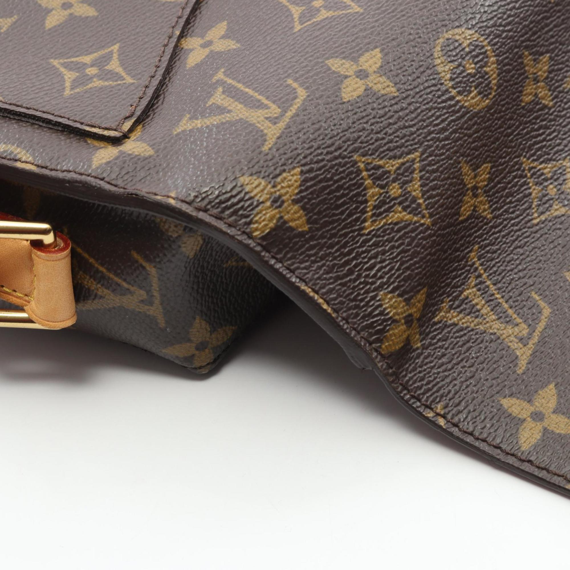 Louis Vuitton Brown Coated Canvas Leather Shoulder Bag