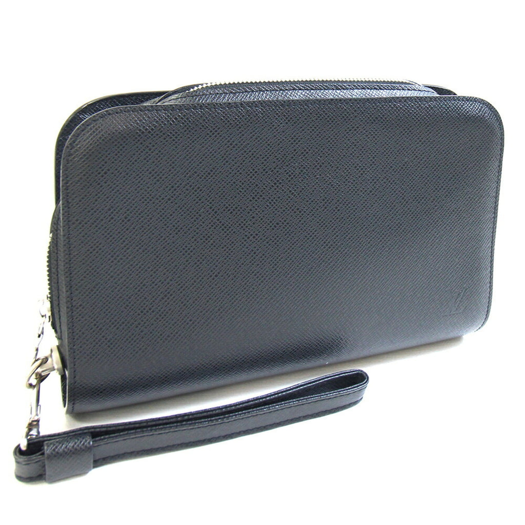 Louis Vuitton Ardoise Black Taiga Leather Clutch Bag