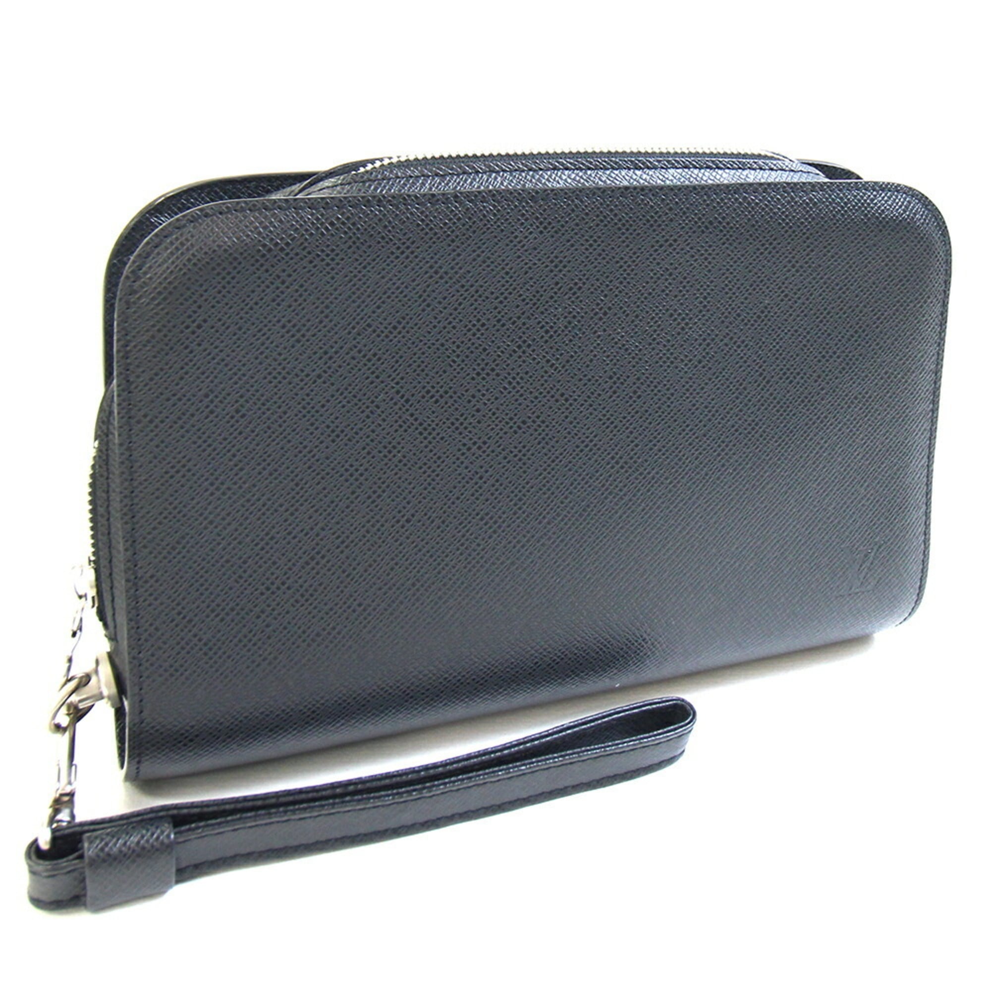 Louis Vuitton Ardoise Black Taiga Leather Clutch Bag