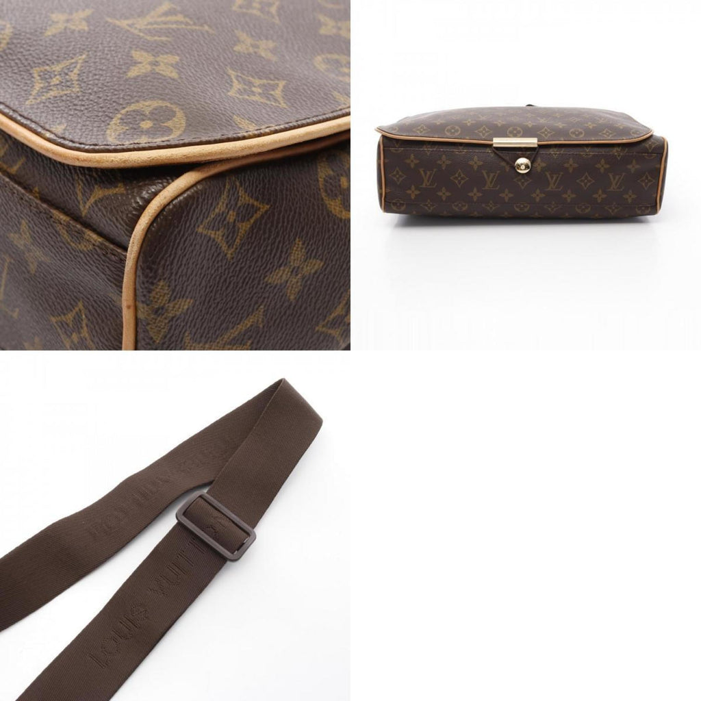 Louis Vuitton Brown Pvc Coated Canvas Leather Shoulder Bag