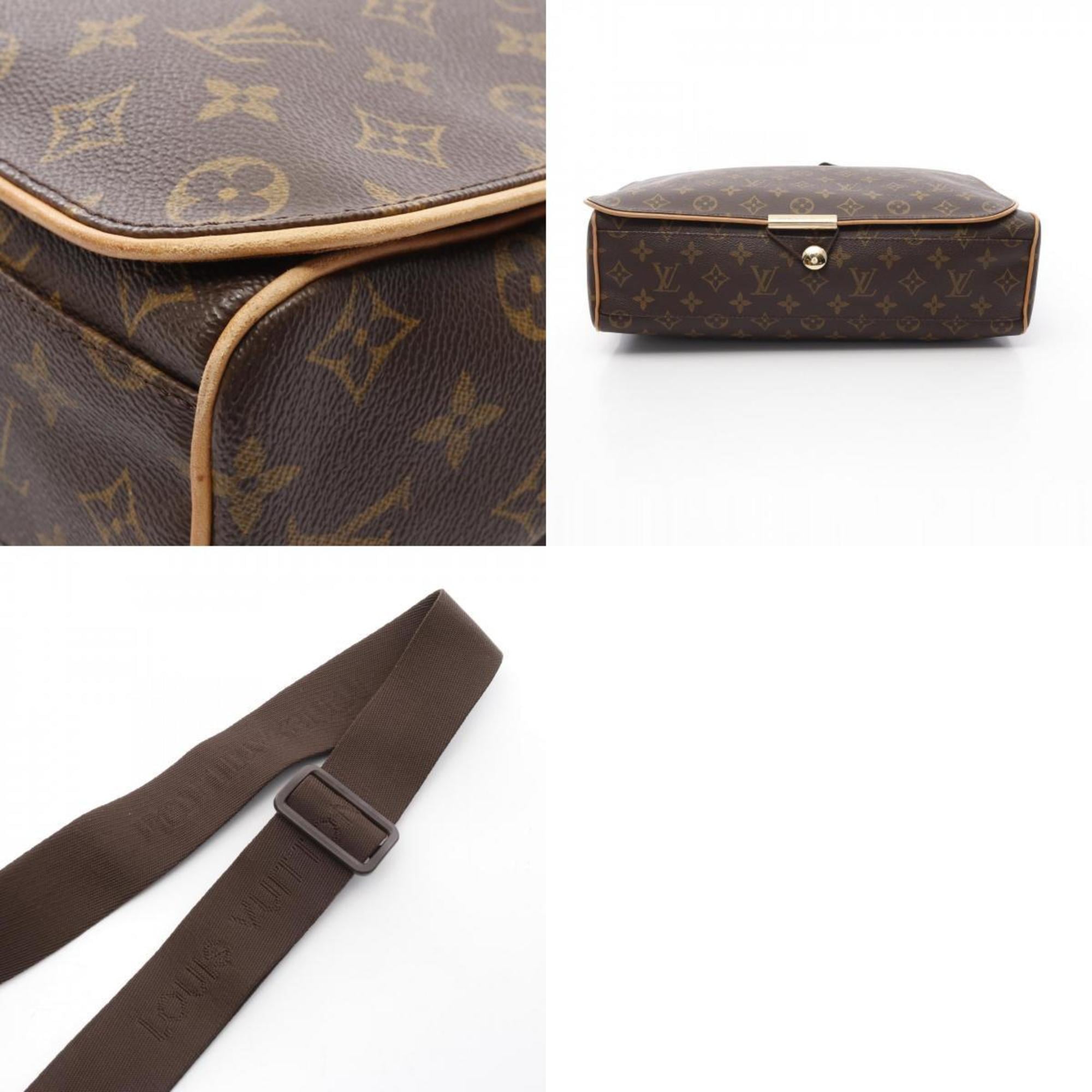 Louis Vuitton Brown Pvc Coated Canvas Leather Shoulder Bag