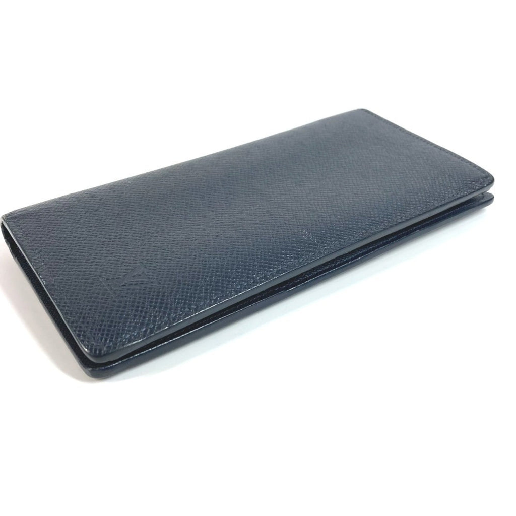 Louis Vuitton Blue Ocean Taiga Leather Leather Long Wallet