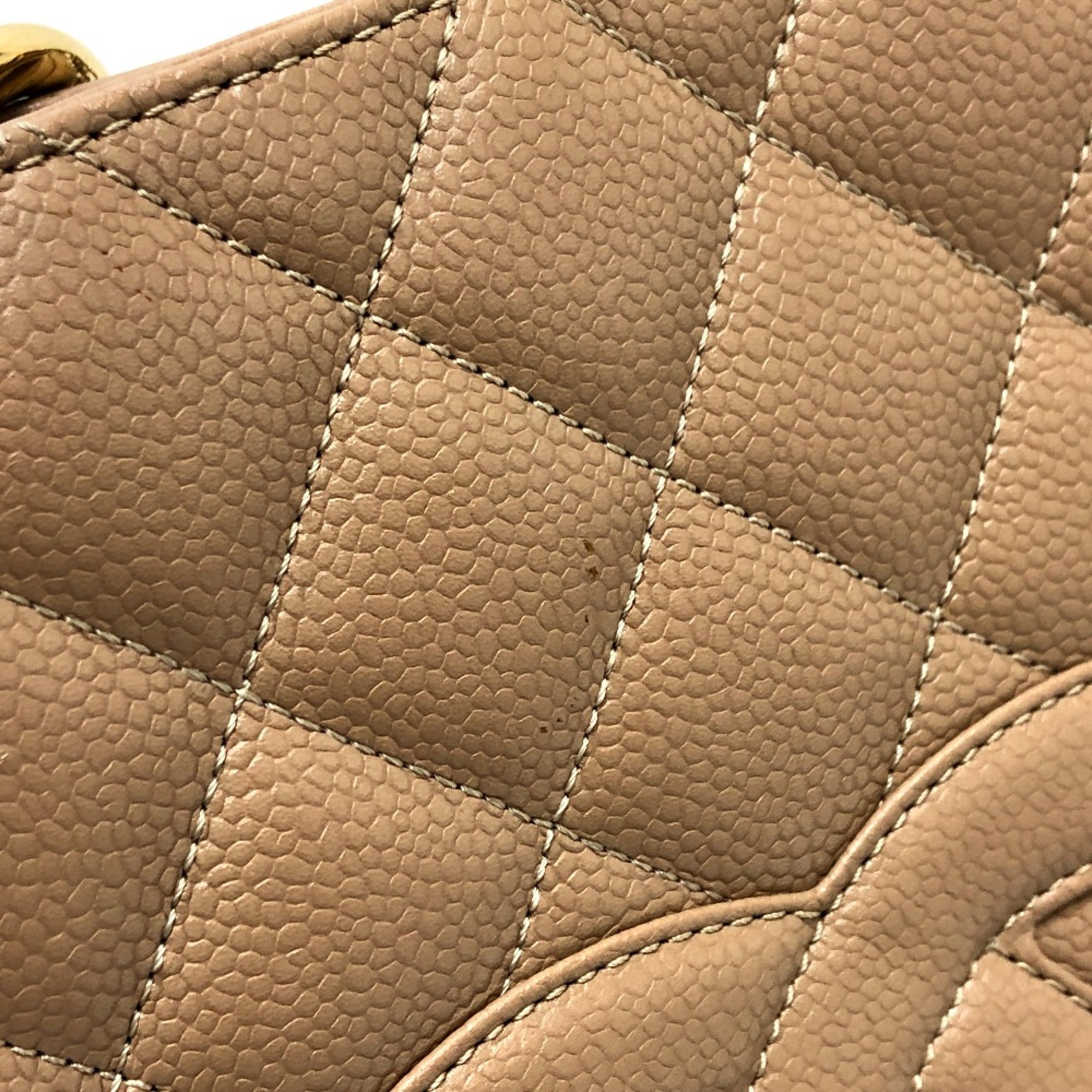 Chanel Beige Leather Shoulder Bag