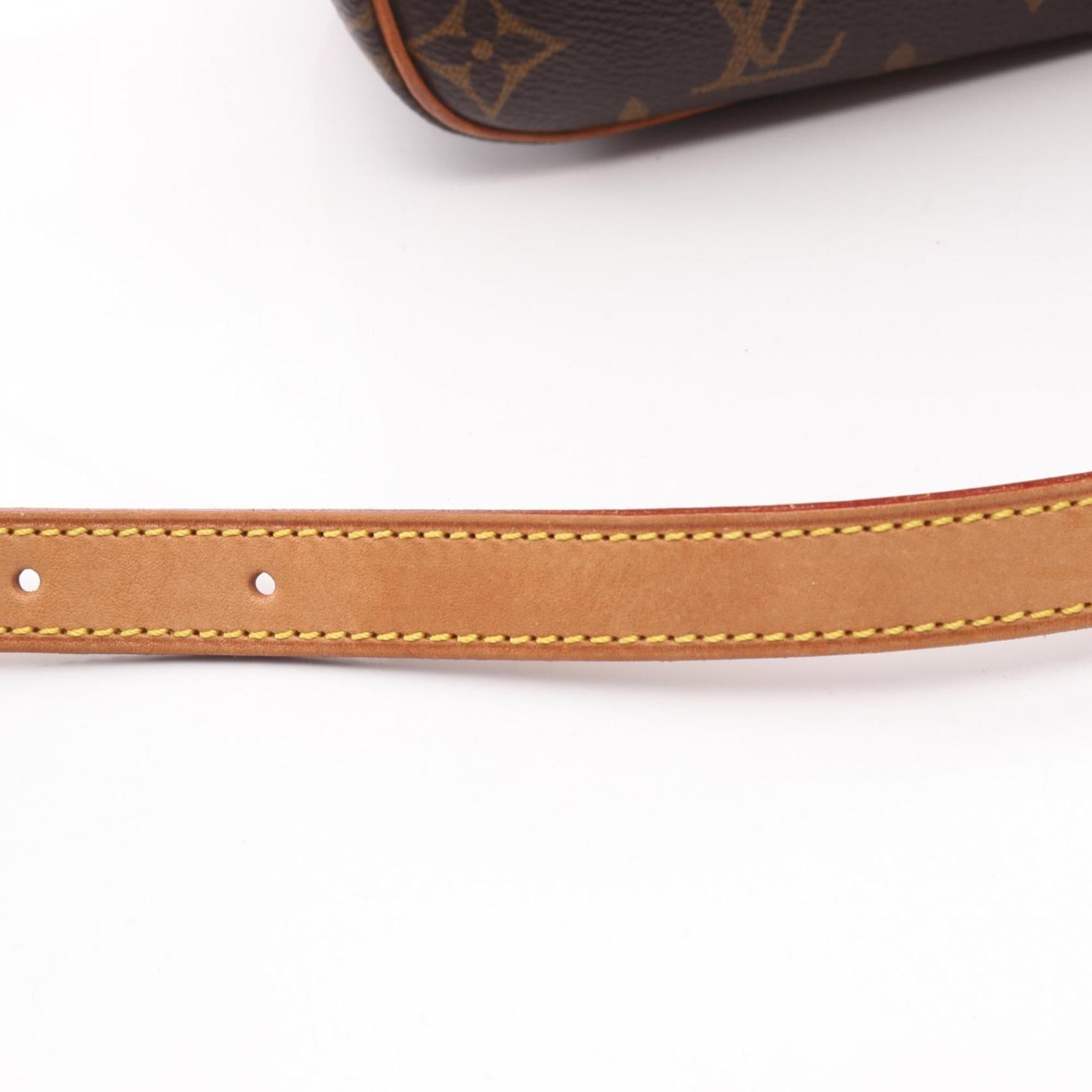 Louis Vuitton Brown Monogram Coated Canvas Leather Shoulder Bag