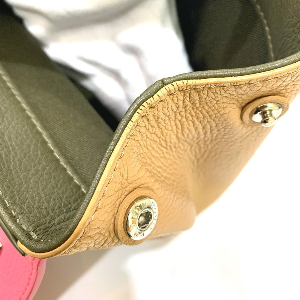 Louis Vuitton Lockme Ii Beige Khaki Pink Leather Handbag Shoulder Bag