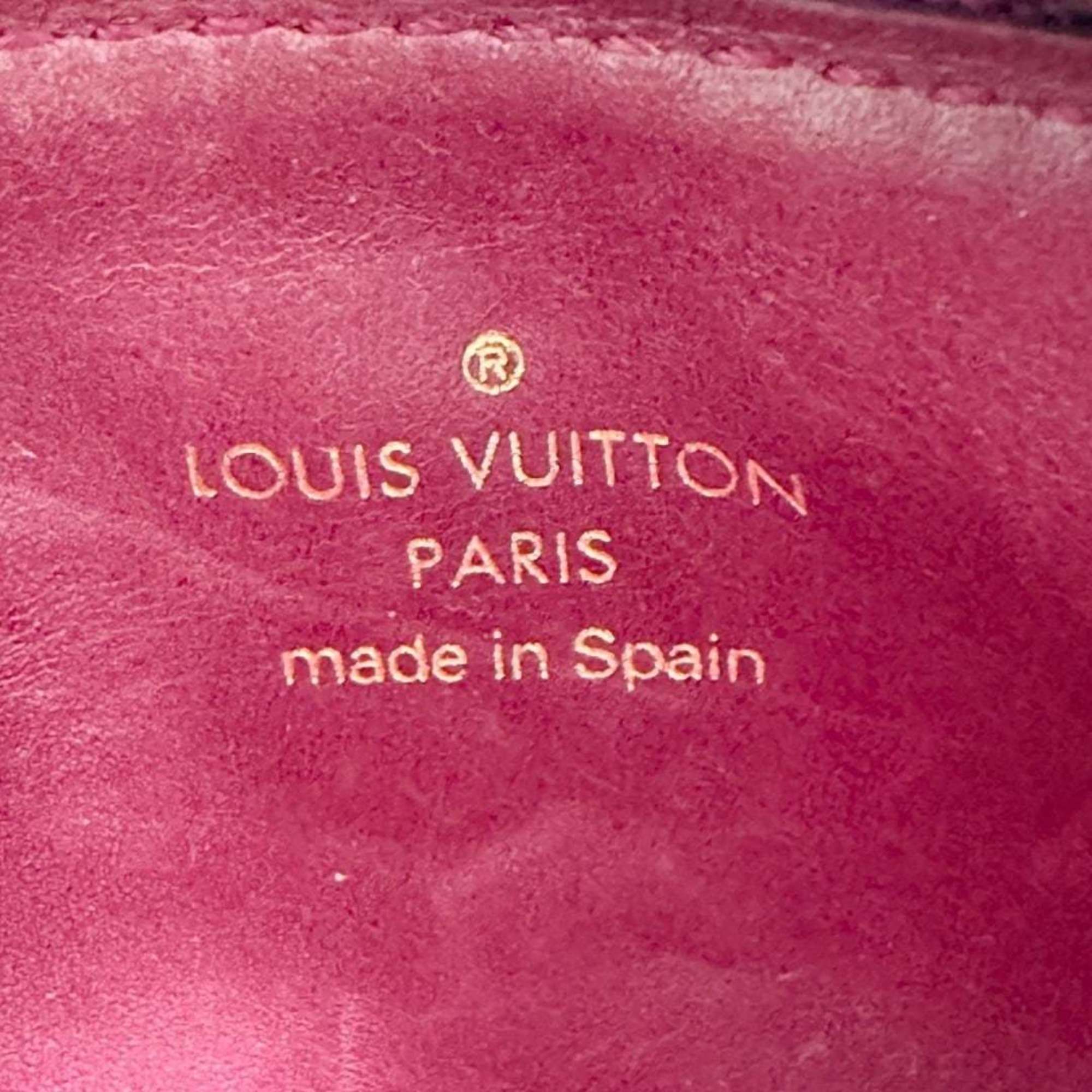 Louis Vuitton Red Color Wine Leather Coin Purse/Coin Case