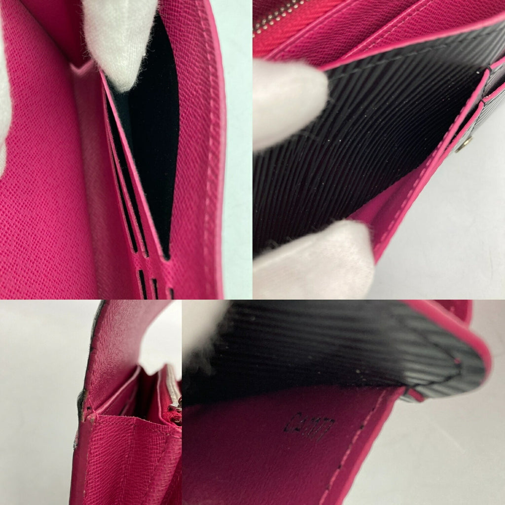 Louis Vuitton Black Leather Long Wallet