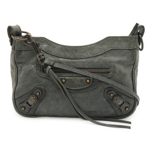 Balenciaga Green Leather Pochette Shoulder