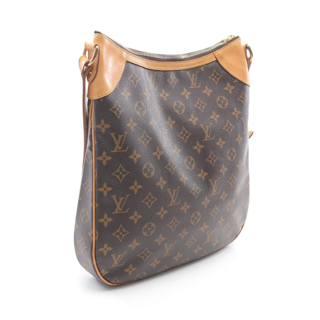 Louis Vuitton Brown Coated Canvas Leather Shoulder Bag