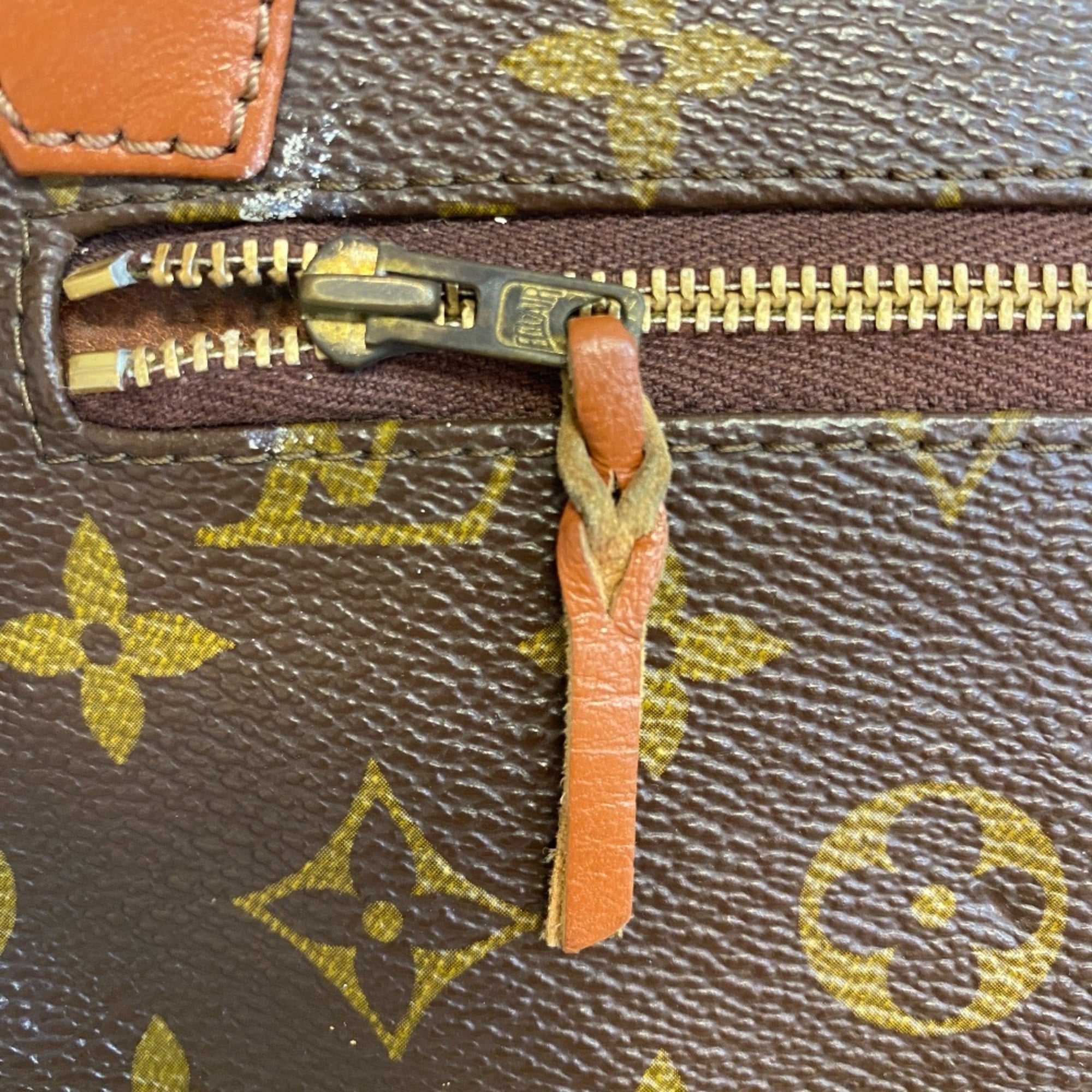 Louis Vuitton Brown Monogram Leather Clutch Bag