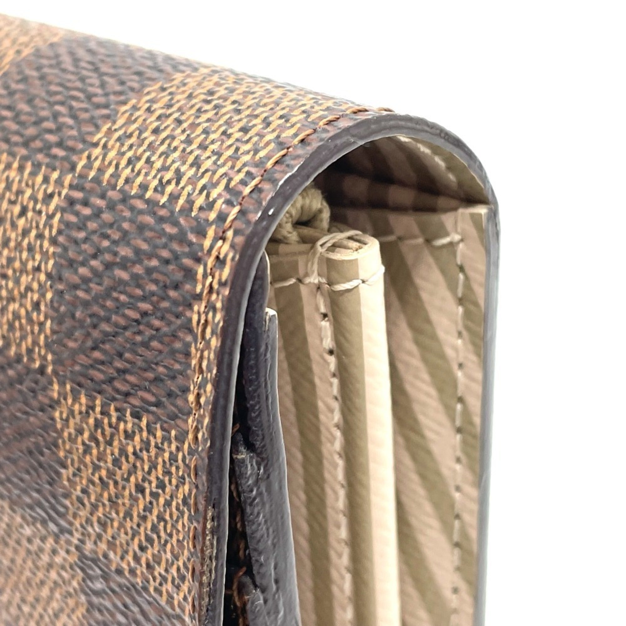 Louis Vuitton Damier Brown Damier Canvas Ebene Damier Canvas Long Wallet