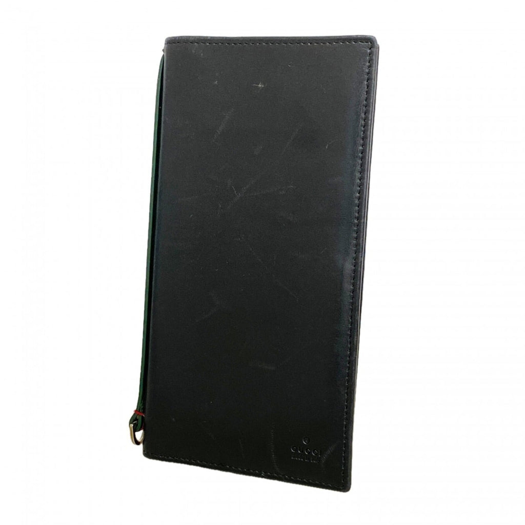 Gucci Black Leather Long Bill Wallet (Bi-Fold) (Pre-Owned)