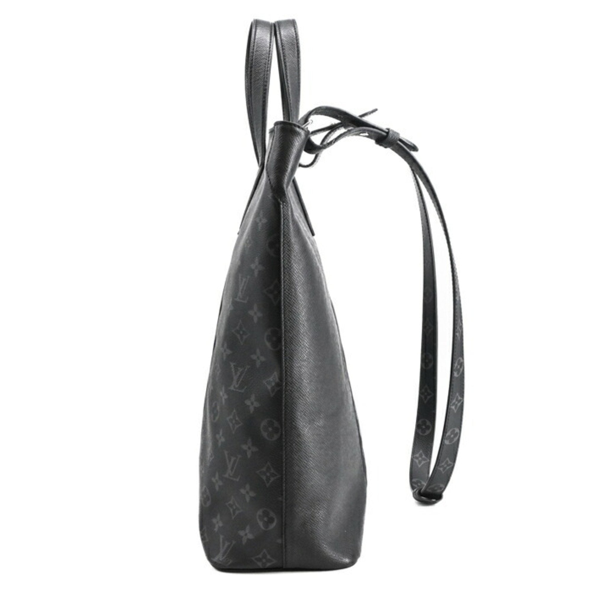Louis Vuitton Black Noir Taigarama Handbag Shoulder Bag Tote Bag