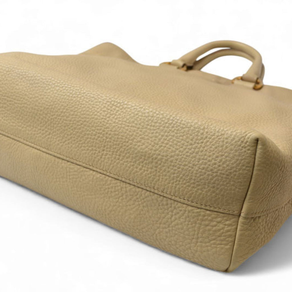 Prada Beige Leather Shoulder Bag Tote Bag