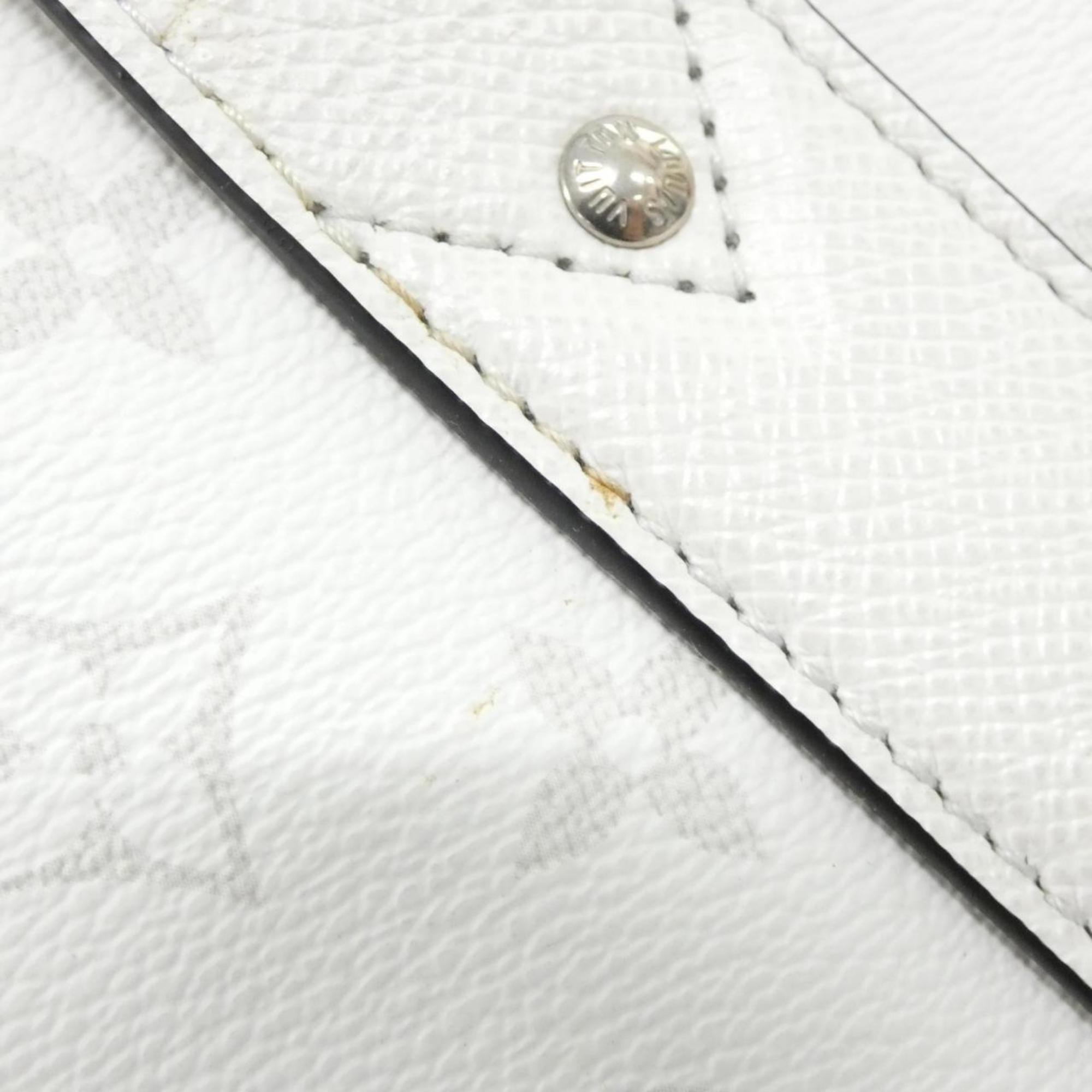 Louis Vuitton White Coated Canvas Leather Handbag