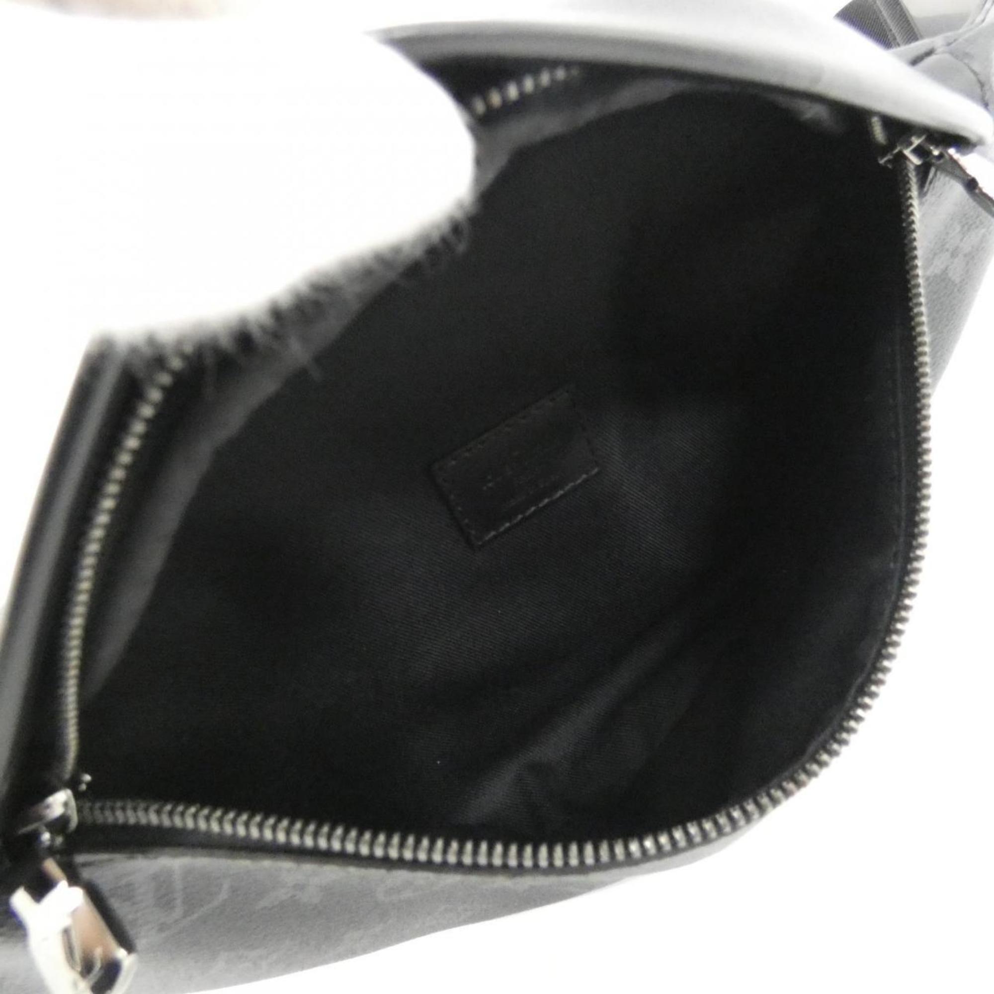 Louis Vuitton Black Coated Canvas Shoulder Bag